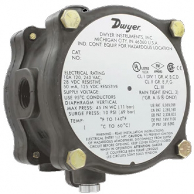 Series 1950G Explosion-Proof Differential Pressure Switch